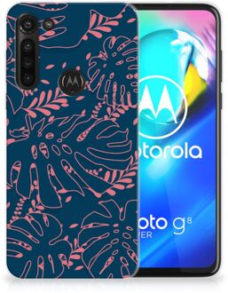 B2Ctelecom Telefoonhoesje Motorola Moto G8 Power Silicone Back Cover Palm Leaves