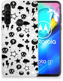 B2Ctelecom Telefoonhoesje Motorola Moto G8 Power Silicone Back Cover Silver Punk