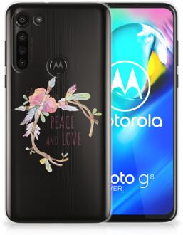 B2Ctelecom Telefoonhoesje Motorola Moto G8 Power TPU Siliconen Hoesje Boho Text