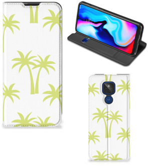 B2Ctelecom Telefoonhoesje Motorola Moto G9 Play Magnet Case Palmtrees