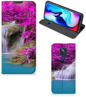 B2Ctelecom Telefoonhoesje Motorola Moto G9 Play Wallet Bookcase Waterval