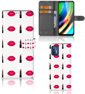 B2Ctelecom Telefoonhoesje Motorola Moto G9 Plus Beschermhoes Lipstick Kiss