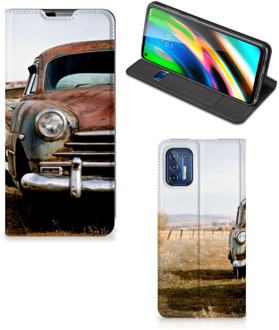 B2Ctelecom Telefoonhoesje Motorola Moto G9 Plus Bookcover Vintage Auto