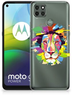 B2Ctelecom Telefoonhoesje Motorola Moto G9 Power Back Cover Siliconen Hoesje Super als Cadeautjes voor Jongens Lion Color