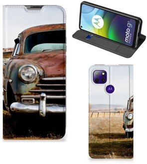 B2Ctelecom Telefoonhoesje Motorola Moto G9 Power Bookcover Vintage Auto