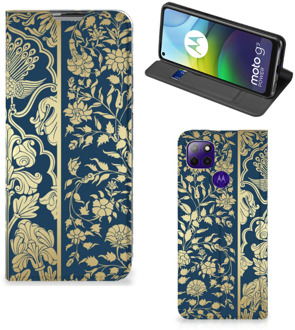 B2Ctelecom Telefoonhoesje Motorola Moto G9 Power Foto hoesje Golden Flowers