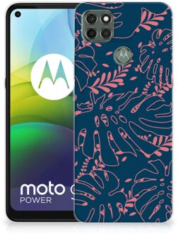 B2Ctelecom Telefoonhoesje Motorola Moto G9 Power Silicone Back Cover Palm Leaves