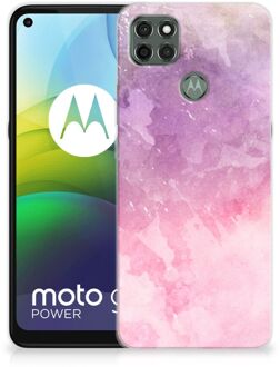 B2Ctelecom Telefoonhoesje Motorola Moto G9 Power Silicone Back Cover Pink Purple Paint