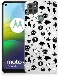 B2Ctelecom Telefoonhoesje Motorola Moto G9 Power Silicone Back Cover Silver Punk