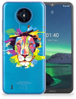 B2Ctelecom Telefoonhoesje Nokia 1.4 Back Cover Siliconen Hoesje Super als Cadeautjes voor Jongens Lion Color