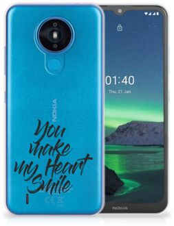 B2Ctelecom Telefoonhoesje Nokia 1.4 Backcover Soft Siliconen Hoesje Heart Smile