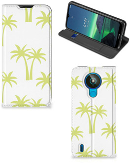 B2Ctelecom Telefoonhoesje Nokia 1.4 Magnet Case Palmtrees