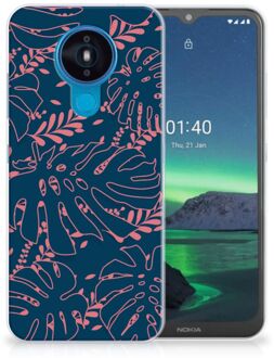 B2Ctelecom Telefoonhoesje Nokia 1.4 Silicone Back Cover Palm Leaves