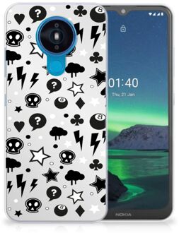 B2Ctelecom Telefoonhoesje Nokia 1.4 Silicone Back Cover Silver Punk