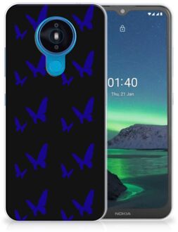 B2Ctelecom Telefoonhoesje Nokia 1.4 TPU Silicone Hoesje Vlinder Patroon