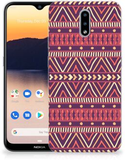 B2Ctelecom Telefoonhoesje Nokia 2.3 Leuk TPU Backcase Aztec Purple