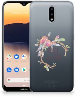 B2Ctelecom Telefoonhoesje Nokia 2.3 TPU Siliconen Hoesje Boho Text