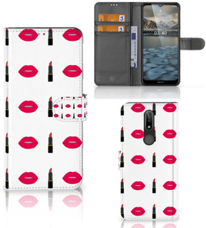 B2Ctelecom Telefoonhoesje Nokia 2.4 Beschermhoes Lipstick Kiss