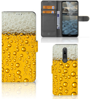 B2Ctelecom Telefoonhoesje Nokia 2.4 Flip Cover Valentijn Cadeautje hem Bier