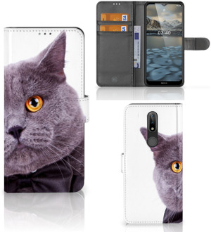 B2Ctelecom Telefoonhoesje Nokia 2.4 Flipcover Case Kat