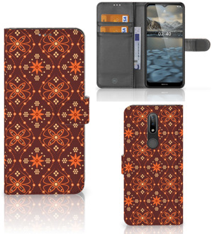 B2Ctelecom Telefoonhoesje Nokia 2.4 Wallet Book Case Batik Brown