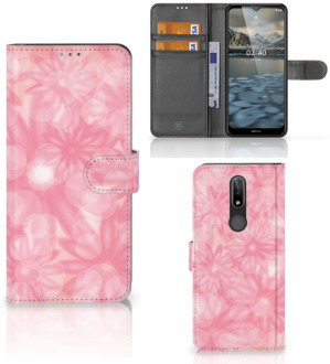 B2Ctelecom Telefoonhoesje Nokia 2.4 Wallet Book Case Spring Flowers