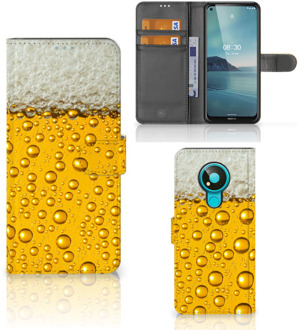 B2Ctelecom Telefoonhoesje Nokia 3.4 Flip Cover Valentijn Cadeautje hem Bier