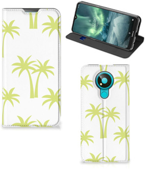 B2Ctelecom Telefoonhoesje Nokia 3.4 Magnet Case Palmtrees