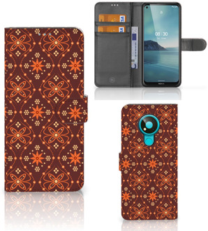 B2Ctelecom Telefoonhoesje Nokia 3.4 Wallet Book Case Batik Brown