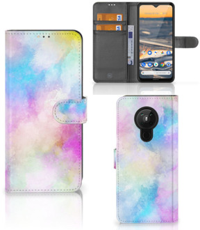 B2Ctelecom Telefoonhoesje Nokia 5.3 Bookcase Personaliseren Watercolor Light