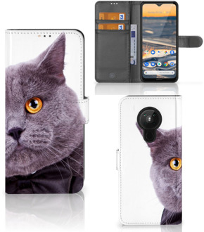 B2Ctelecom Telefoonhoesje Nokia 5.3 Flipcover Case Kat