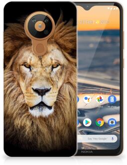 B2Ctelecom Telefoonhoesje Nokia 5.3 Hippe Hoesjes Customize Super als Vaderdag Cadeau Leeuw