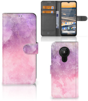 B2Ctelecom Telefoonhoesje Nokia 5.3 Leuk Telefoonhoesje Pink Purple Paint