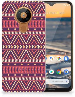 B2Ctelecom Telefoonhoesje Nokia 5.3 Leuk TPU Backcase Aztec Purple