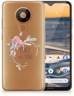 B2Ctelecom Telefoonhoesje Nokia 5.3 TPU Siliconen Hoesje Boho Text