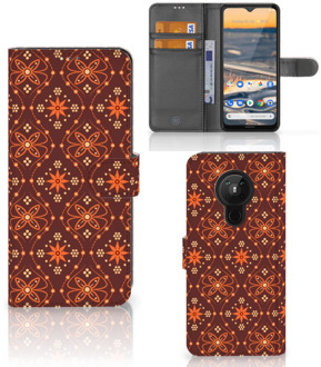 B2Ctelecom Telefoonhoesje Nokia 5.3 Wallet Book Case Batik Brown