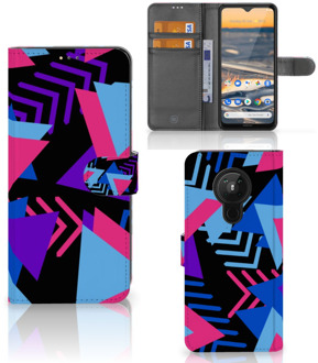 B2Ctelecom Telefoonhoesje Nokia 5.3 Wallet Book Case Design Funky Triangle