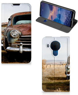 B2Ctelecom Telefoonhoesje Nokia 5.4 Bookcover Vintage Auto