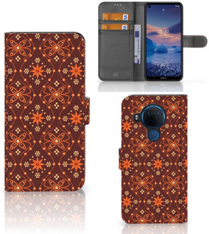 B2Ctelecom Telefoonhoesje Nokia 5.4 Wallet Book Case Batik Brown