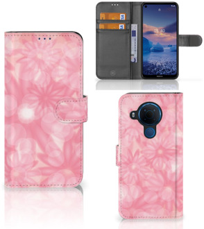 B2Ctelecom Telefoonhoesje Nokia 5.4 Wallet Book Case Spring Flowers