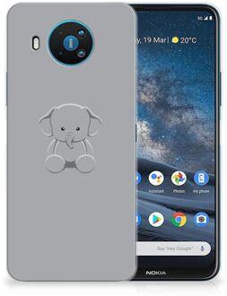 B2Ctelecom Telefoonhoesje Nokia 8.3 Hippe Hoesjes Baby Olifant