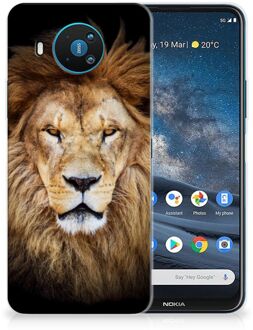 B2Ctelecom Telefoonhoesje Nokia 8.3 Hippe Hoesjes Customize Super als Vaderdag Cadeau Leeuw