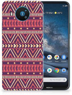 B2Ctelecom Telefoonhoesje Nokia 8.3 Leuk TPU Backcase Aztec Purple