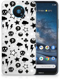 B2Ctelecom Telefoonhoesje Nokia 8.3 Silicone Back Cover Silver Punk