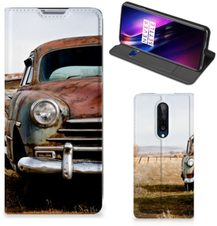 B2Ctelecom Telefoonhoesje OnePlus 8 Bookcover Vintage Auto