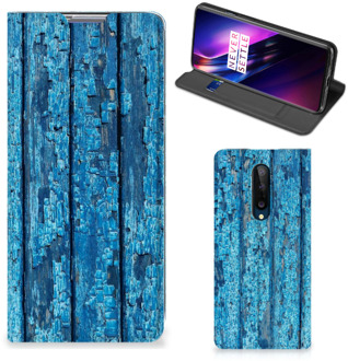 B2Ctelecom Telefoonhoesje OnePlus 8 Magnet Case Wood Blue