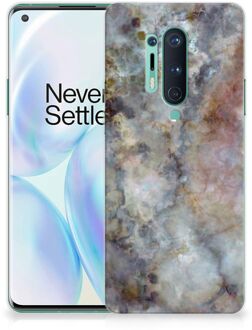 B2Ctelecom Telefoonhoesje OnePlus 8 Pro Leuk TPU Backcase Marmer Grijs