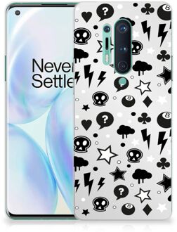 B2Ctelecom Telefoonhoesje OnePlus 8 Pro Silicone Back Cover Silver Punk