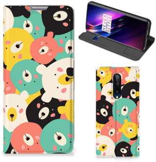 B2Ctelecom Telefoonhoesje OnePlus 8 Wallet Bookcase Bears