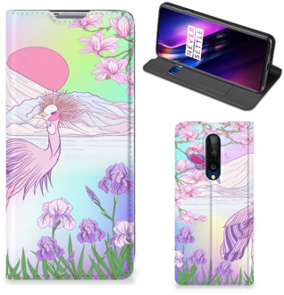 B2Ctelecom Telefoonhoesje OnePlus 8 Wallet Bookcase Vogel